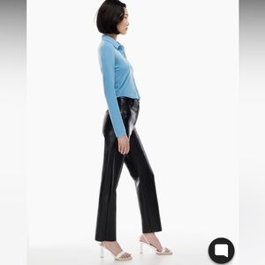 Aritzia Melina Leather Pants High Rise